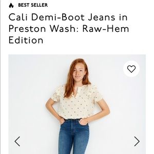 CALI DEMI BOOT BRAND NEW MADEWELL JEANS SZ 26P